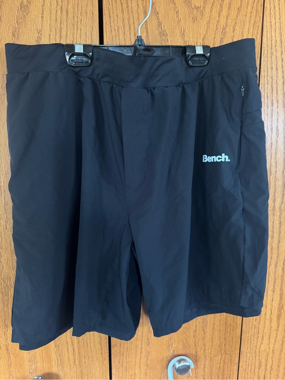 Bench Black Athletic Shorts with White Logo